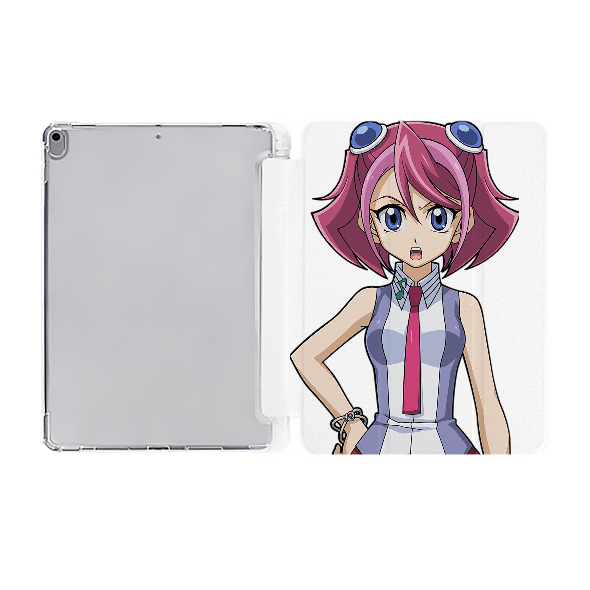 （画像用） 遊☆戯☆王 Yu-Gi-Oh! IPad ケース ペン収納付き 三つ折りスタンド PUレザー×シリコン 対応機種9.5/10.5/10.9インチ